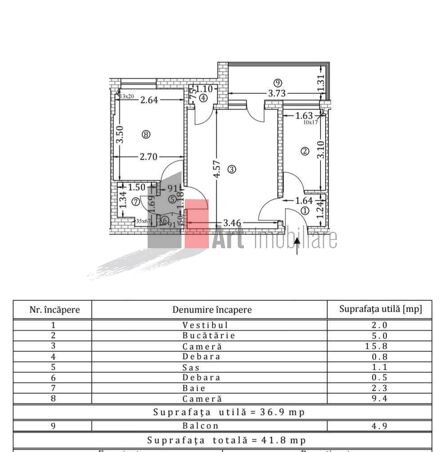 Piata Amzei, apartament de 2 camere.